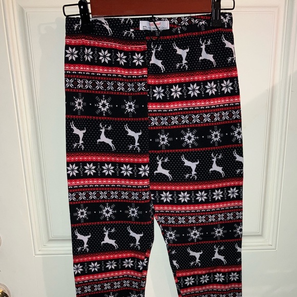 M/L | Fleece Reindeer Legging - Picture 1 of 7